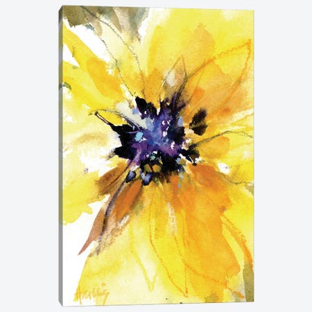 Sunflower Smile Canvas Print #PMH23} by Pamela Harnois Canvas Wall Art