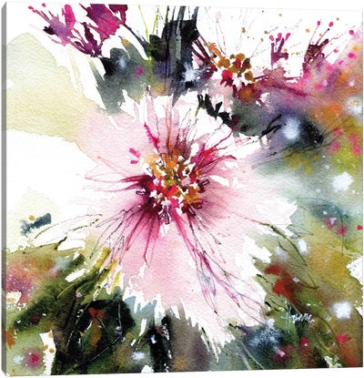 Dahlia Flowers Canvas Art Print - Dahlia Art