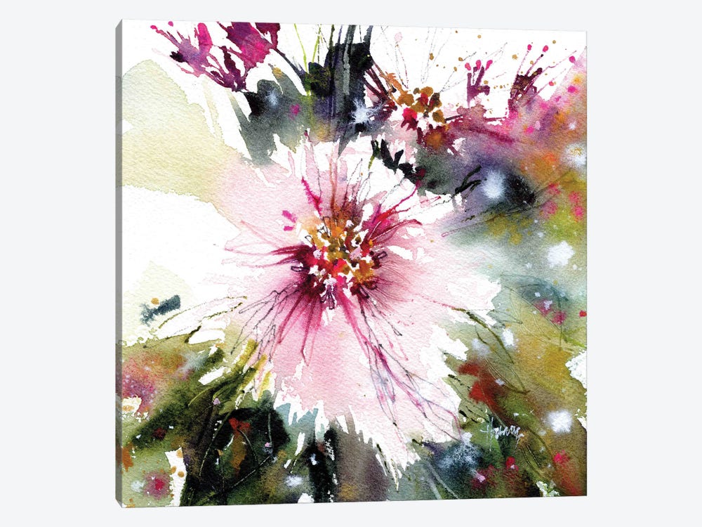 Dahlia Flowers by Pamela Harnois 1-piece Canvas Artwork
