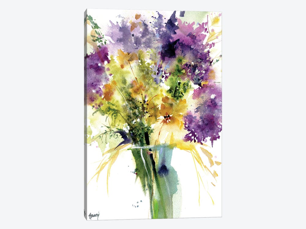 Alliums And Wildflowers by Pamela Harnois 1-piece Canvas Print