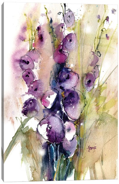 Delphinium Wildflowers Canvas Art Print - Pamela Harnois