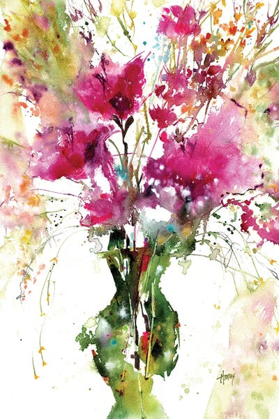 Watercolor Flowers: Pretty Pink Peonies by Pamela Harnois
