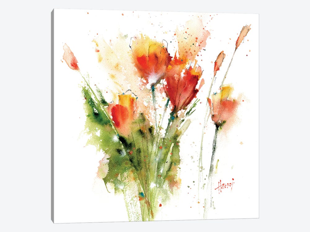 Wild Poppies by Pamela Harnois 1-piece Canvas Art