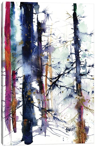 Woods Outstanding Canvas Art Print - Pine Tree Art