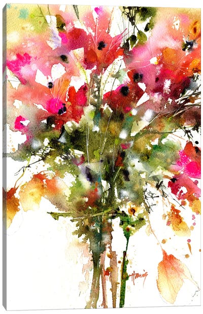 Poppy Burst Canvas Art Print - Pamela Harnois