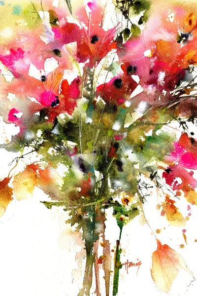 Watercolor Flowers: Poppy Burst by Pamela Harnois