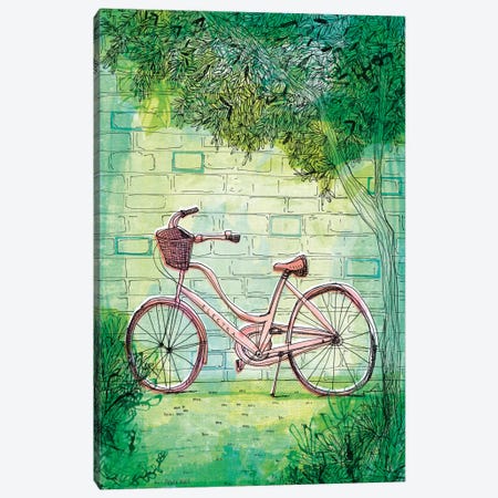 Happy Bike Canvas Print #PMI22} by Sweet William Canvas Art Print