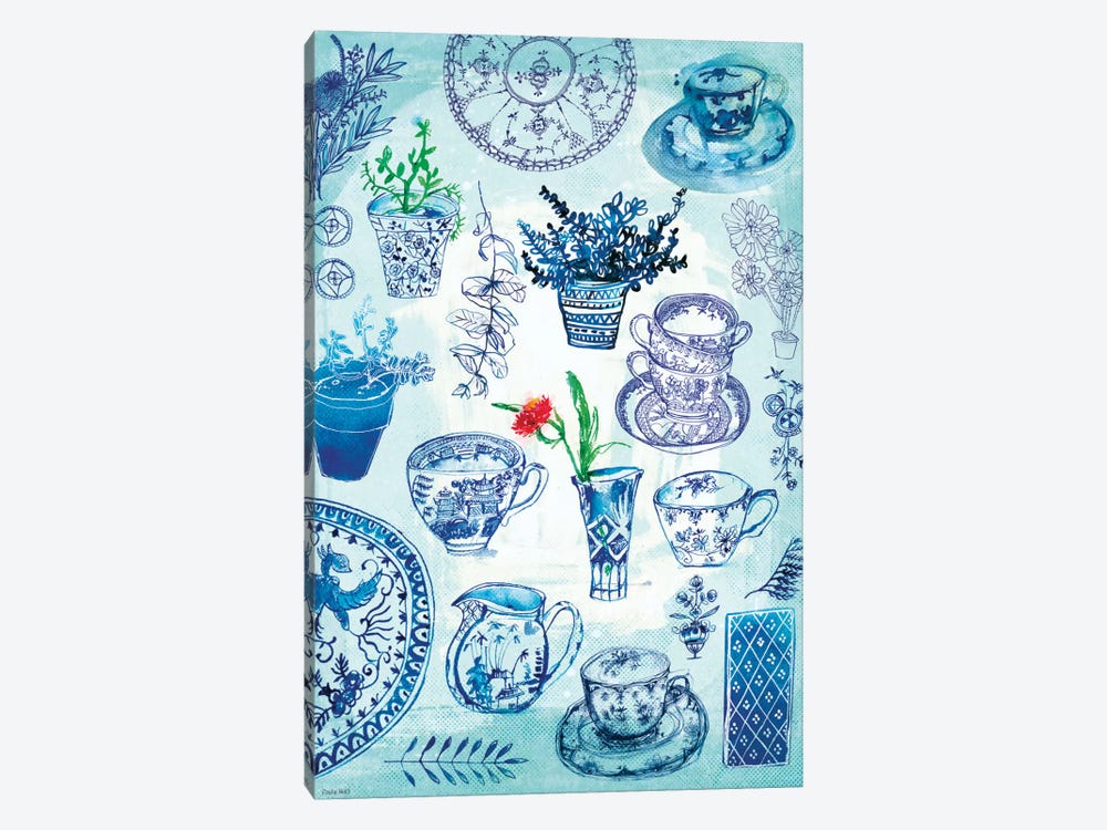 My Blue & White Collection by Sweet William 1-piece Canvas Artwork