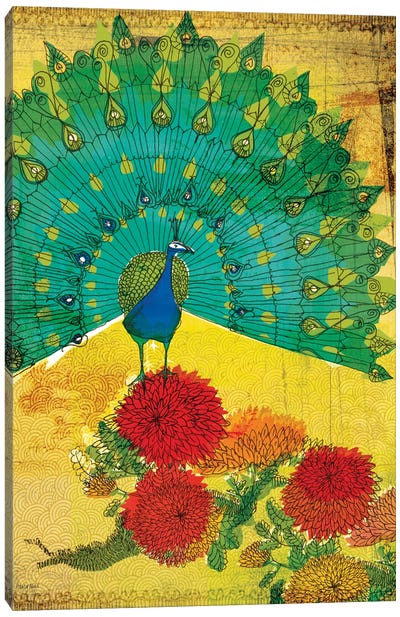 Peacock Canvas Art Print - Sweet William