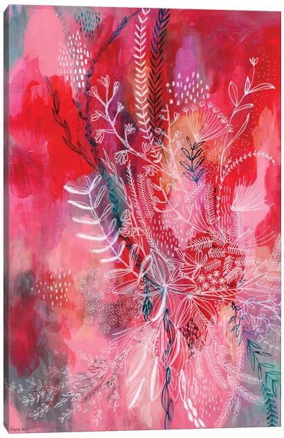 Pink & Red Patterns Canvas Art Print