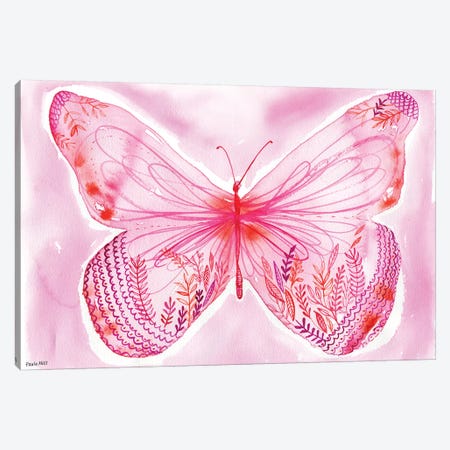Big Pink Butterfly Canvas Print #PMI46} by Sweet William Canvas Art
