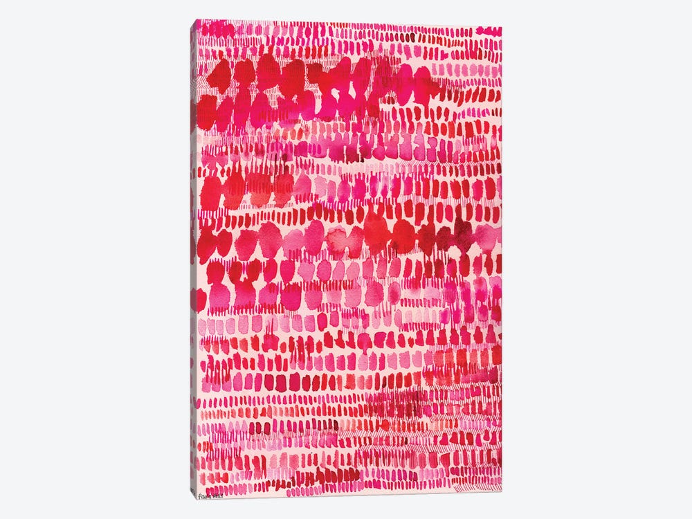 Pink And Red Water Colour Patterns by Sweet William 1-piece Canvas Artwork