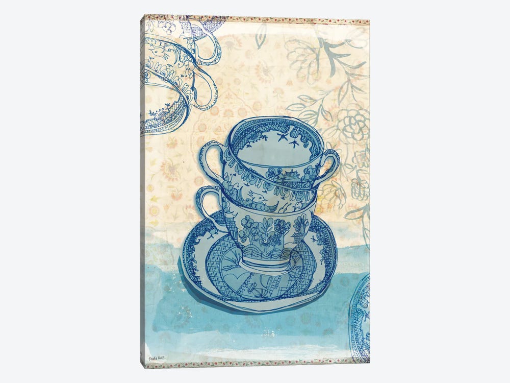 Blue Willow Pattern by Sweet William 1-piece Canvas Art Print