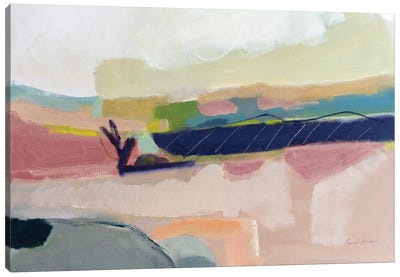 Fortunate Isles Pink Blue Crop Canvas Art Print - Pamela Munger
