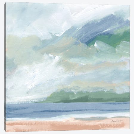 Lake Beach Blue Canvas Print #PML41} by Pamela Munger Canvas Art