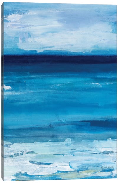 Ocean Life Canvas Art Print - Blue & White Art