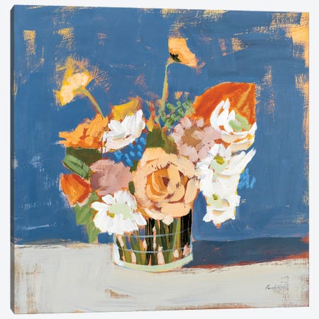 Peach And White Bouquet Canvas Print #PML4} by Pamela Munger Canvas Art