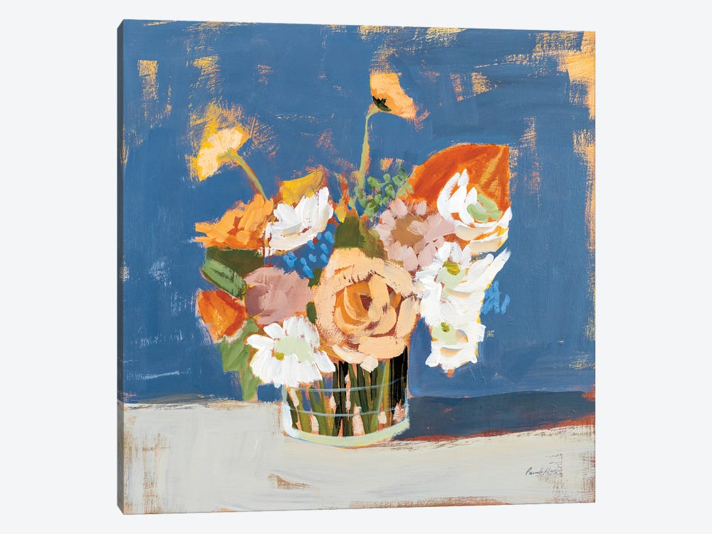 Peach And White Bouquet by Pamela Munger 1-piece Canvas Art