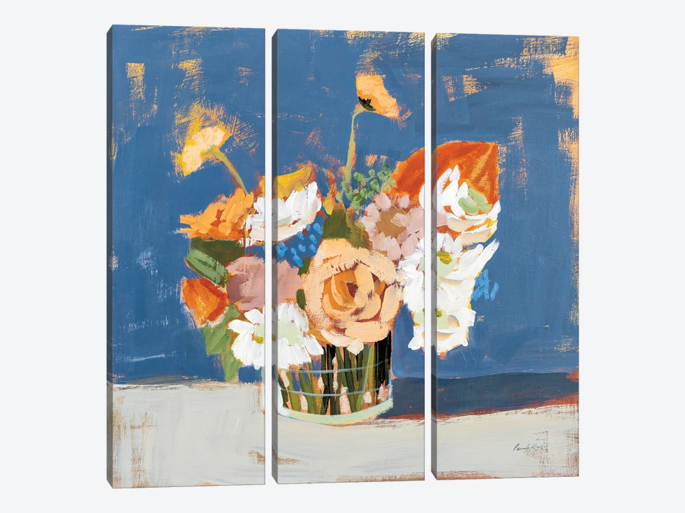 Peach And White Bouquet by Pamela Munger 3-piece Canvas Artwork
