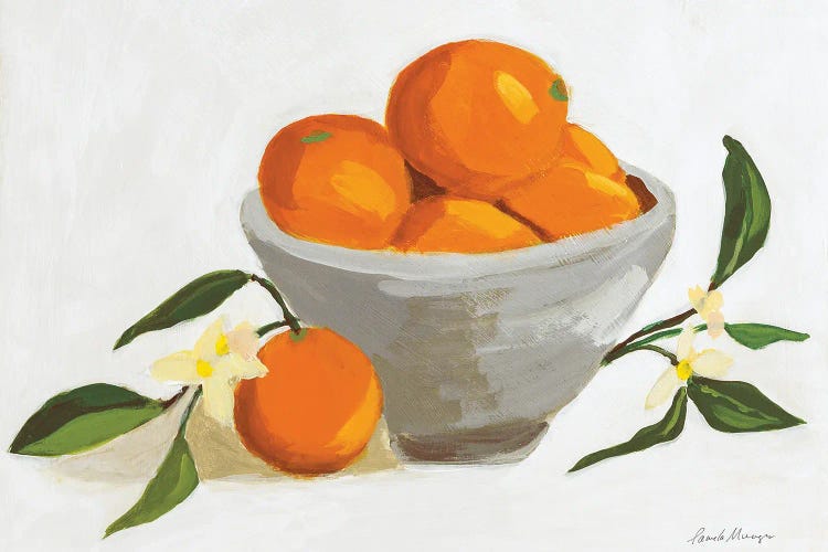 Oranges In A Grey Bowl