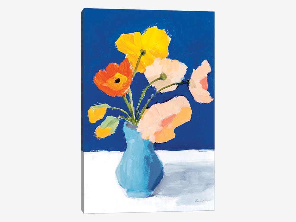 Poppies On Blue Crop by Pamela Munger 1-piece Canvas Print