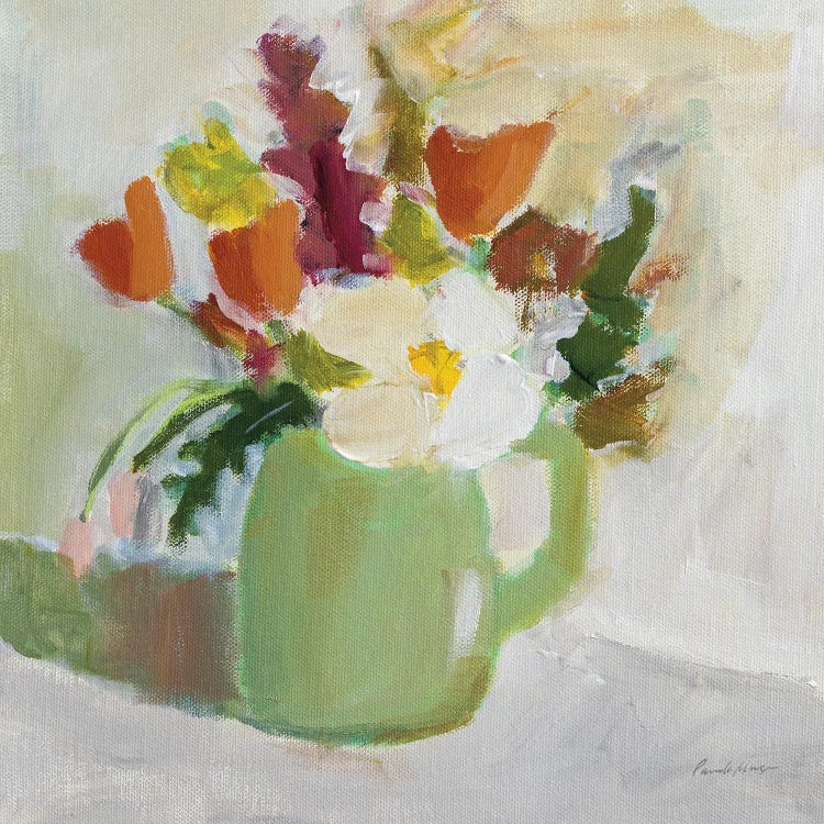Spring In A Green Pitcher by Pamela Munger wall art