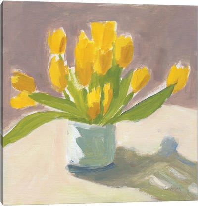 Sunny Tulips Canvas Art Print - Tulip Art
