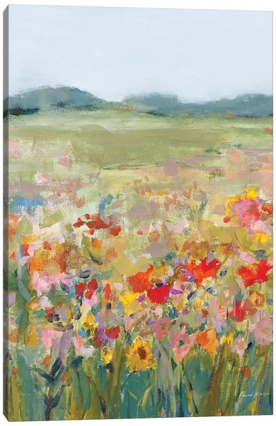 Wildflower Meadow Canvas Art Print - Garden & Floral Landscape Art