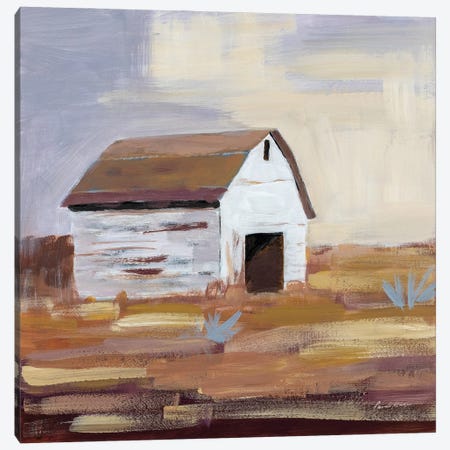 Little White Barn Canvas Print #PML7} by Pamela Munger Canvas Wall Art