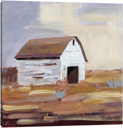 Little White Barn Canvas Art Print - Pamela Munger