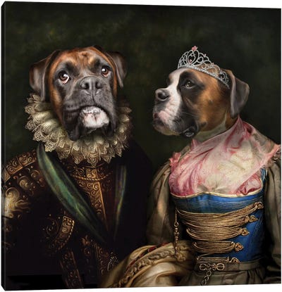 Ruby & Steve Canvas Art Print - Pompous Pets