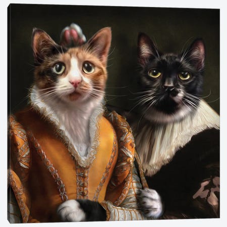 Sylvester & Shirley Canvas Print #PMP117} by Pompous Pets Canvas Print