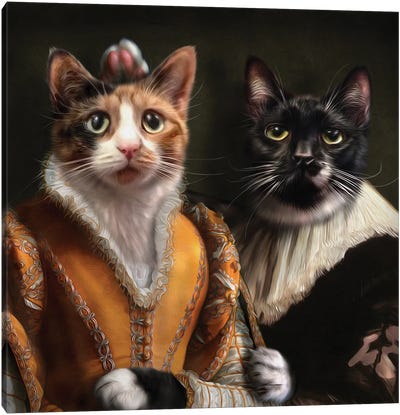 Sylvester & Shirley Canvas Art Print - Pompous Pets