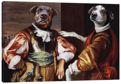 Harry And Barnaby Canvas Art Print - Pompous Pets