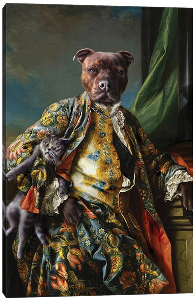 James Canvas Art Print - Pompous Pets