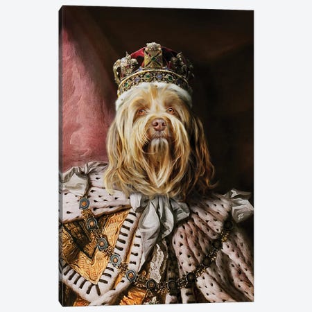 King Buddy Canvas Print #PMP64} by Pompous Pets Art Print