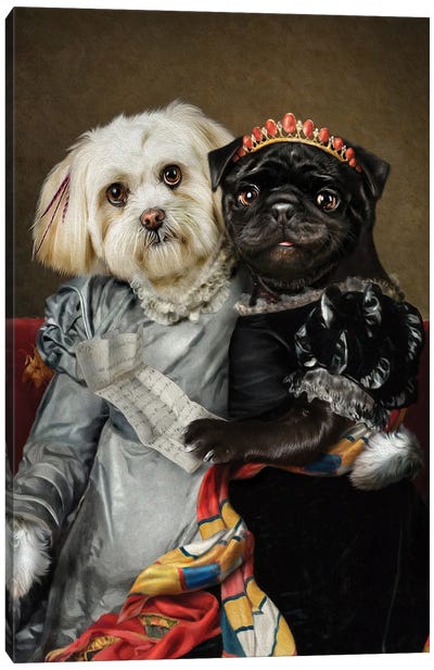Peggy & Lucy Canvas Art Print - Pompous Pets
