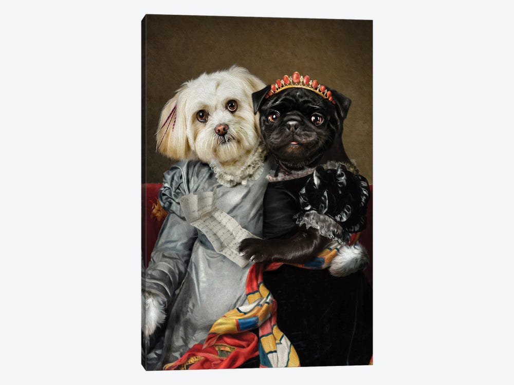 Peggy & Lucy by Pompous Pets 1-piece Art Print