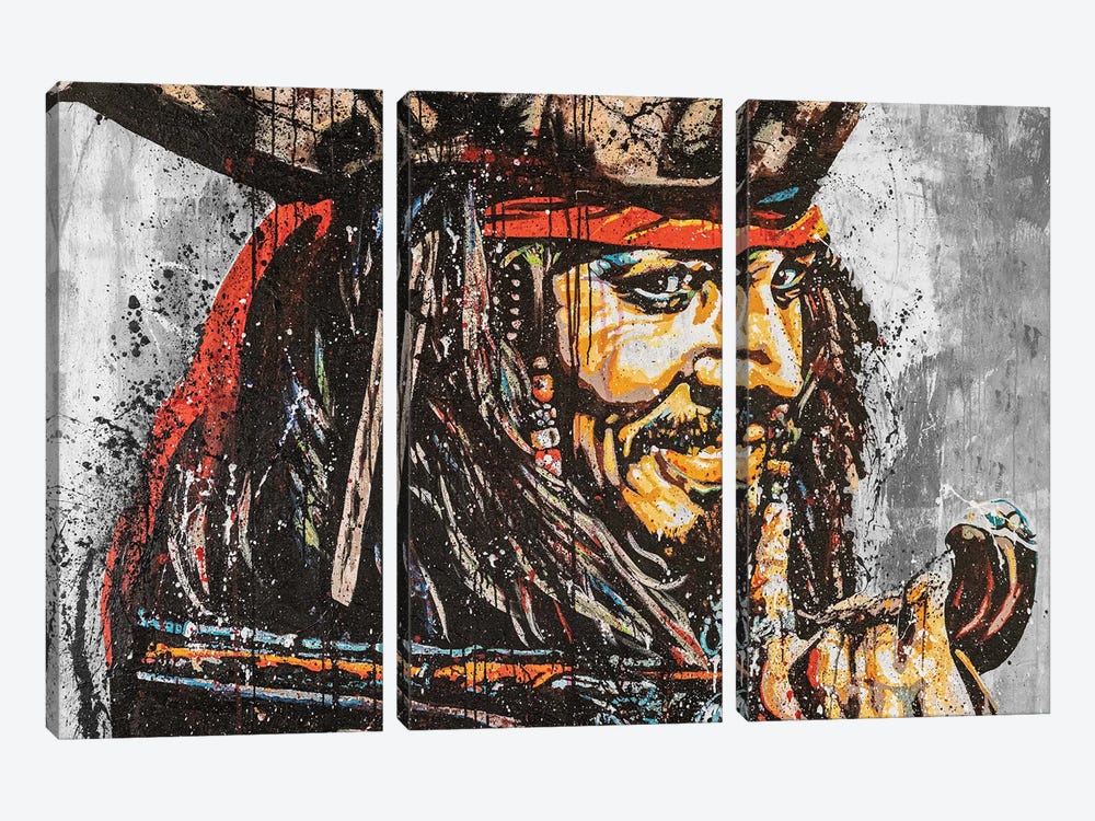 Jack Sparrow by P Muir Art 3-piece Art Print