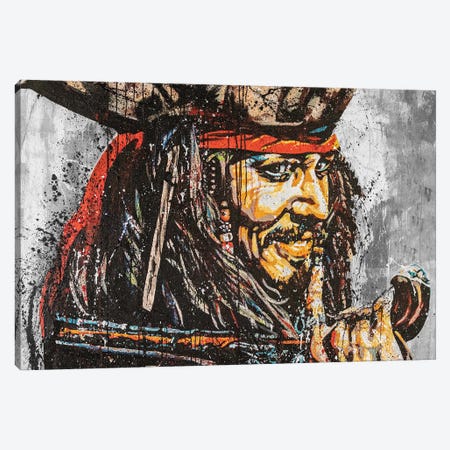 Jack Sparrow Canvas Print #PMT17} by P Muir Art Canvas Wall Art