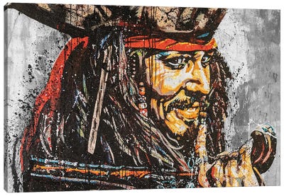 Jack Sparrow Canvas Art Print - Fantasy Movie Art