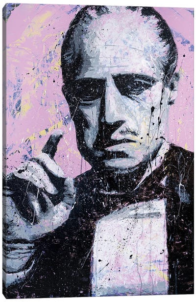 The Godfather Canvas Art Print - Marlon Brando