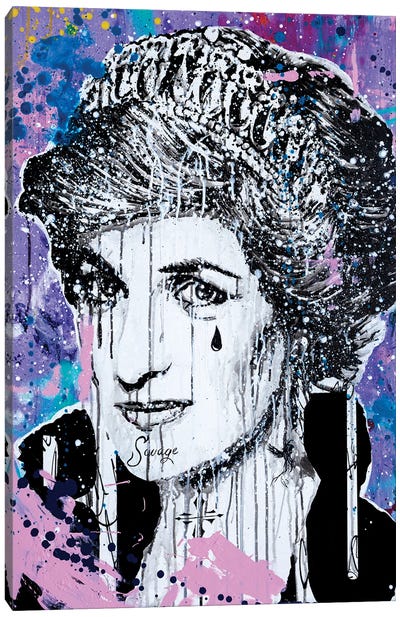 Savage D Canvas Art Print - Princess Diana