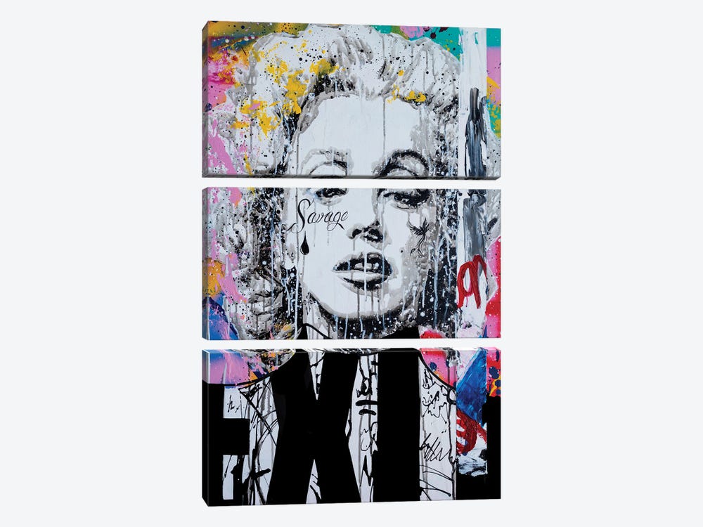 Savage Marilyn by P Muir Art 3-piece Canvas Wall Art