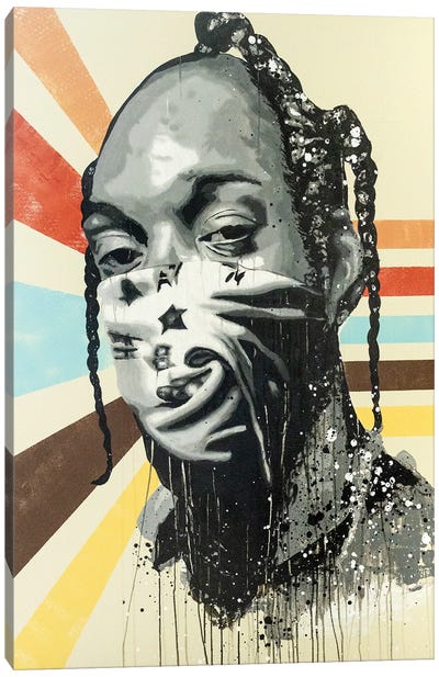 Snoop Bandana Canvas Art Print - P Muir Art