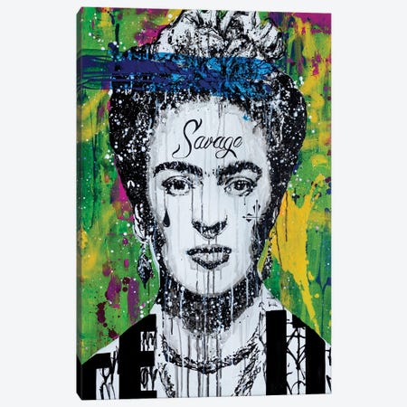 Savage Frida Canvas Print #PMT3} by P Muir Art Canvas Wall Art