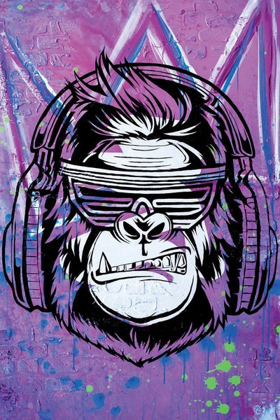 Gorillas: Player 1 by P Muir Art