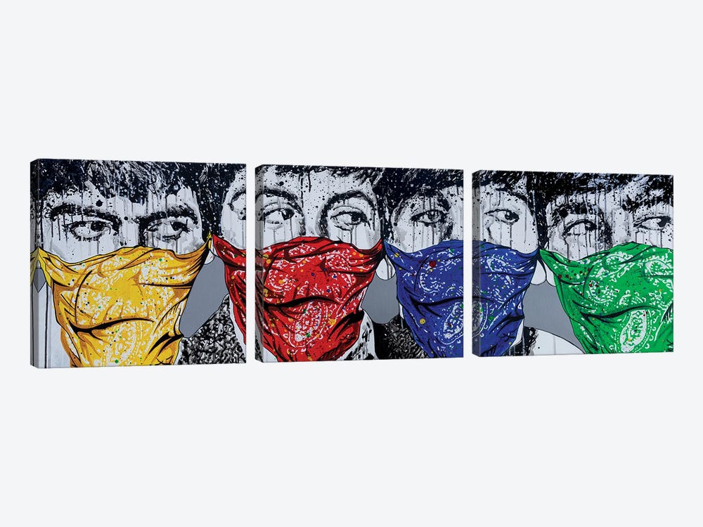 Beatles Bandana by P Muir Art 3-piece Canvas Artwork