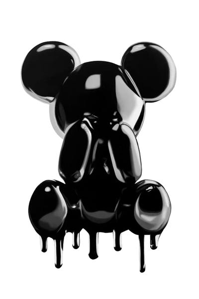 Large Modern Art - Canvas Prints: Drippy Bear by P Muir Art