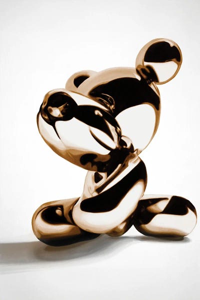 Large Modern Art - Canvas Prints: Gold Bear by P Muir Art